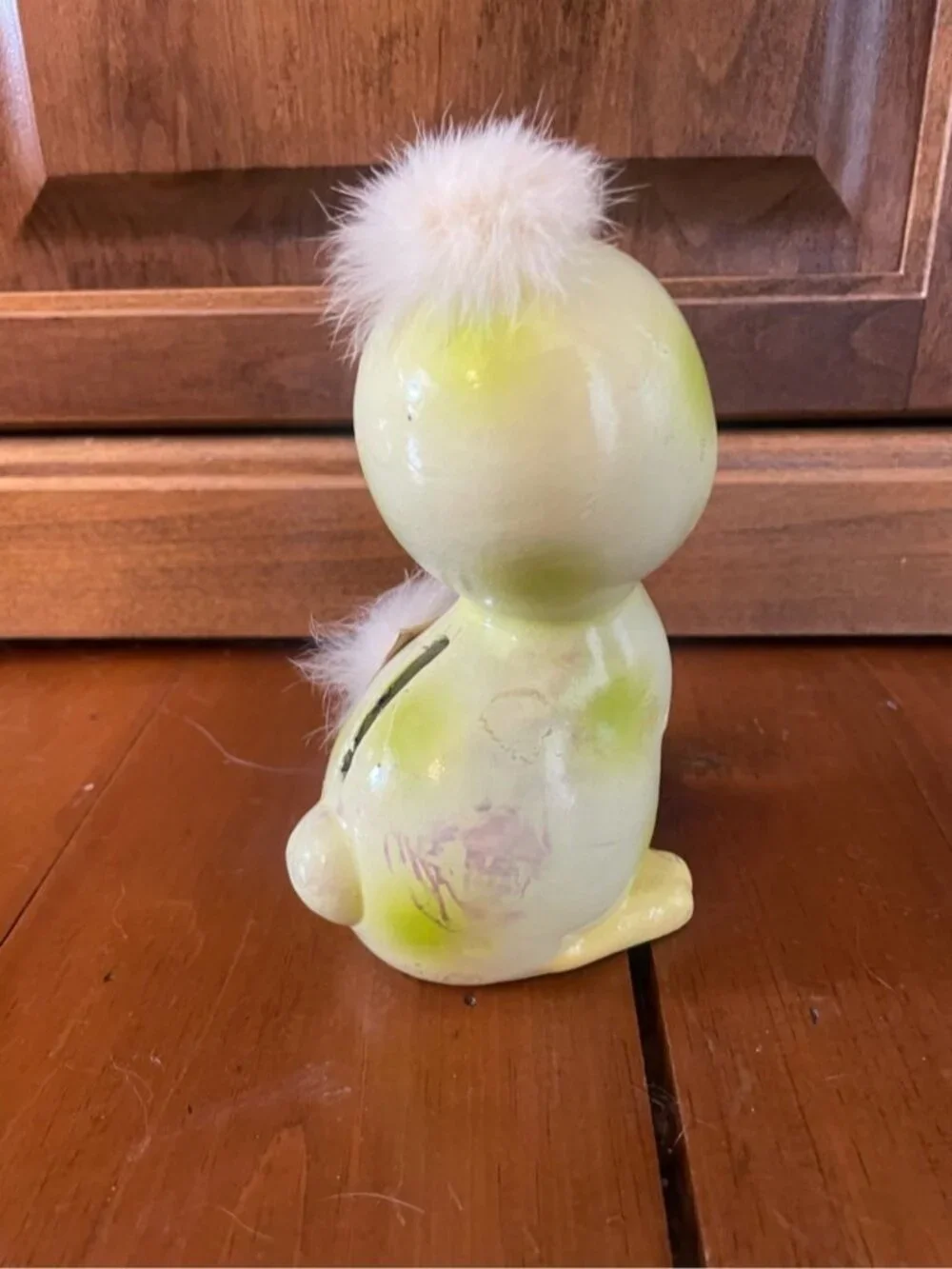 Vintage yellow anthropomorphic
